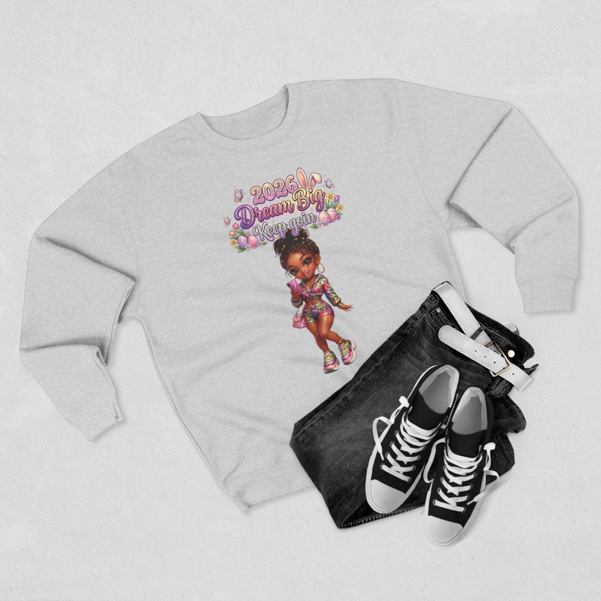 2003 Baby Girl Crewneck Sweatshirt — Cute Retro Doll Graphic